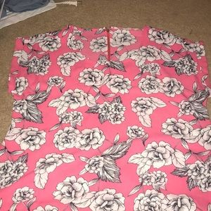 Pink flower shirt